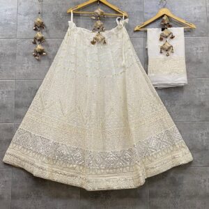 Pasmina Silk Foil Print Lehnga